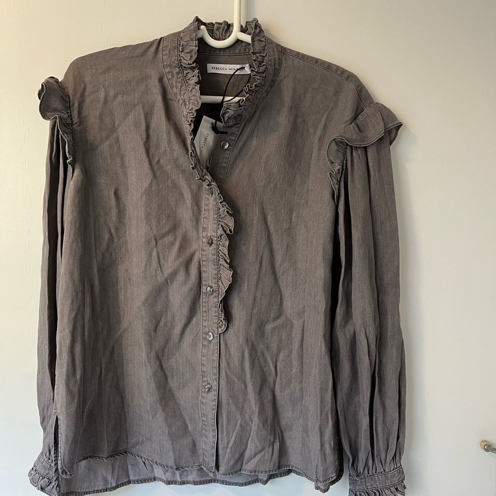 Rebecca Minkoff Willamina Gray Top